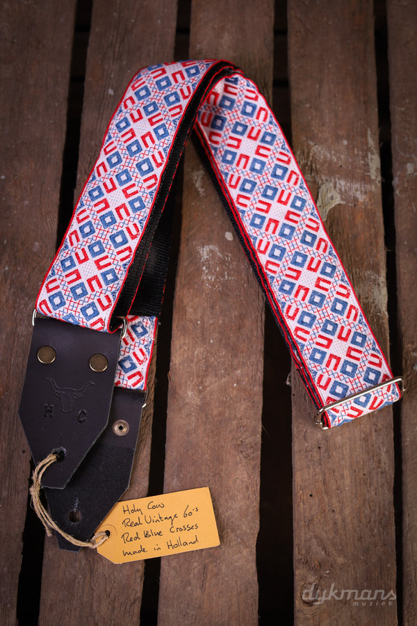 Holy Cow Real Vintage 60's Red Blue Crosses