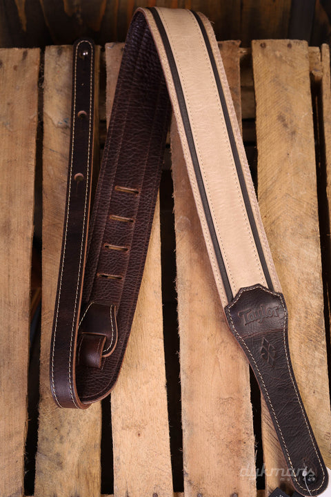 Taylor Reflections strap, light spruce/ebony, 2.5”