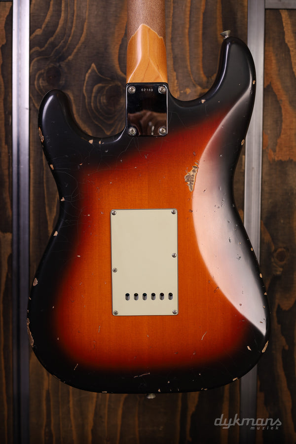 Del-Tone 60s S-Style 3-Tone Sunburst Heavy Aged