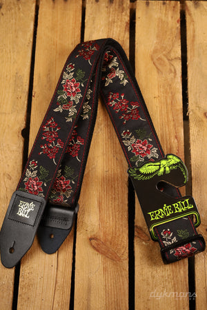 Ernie Ball Strap - Red Rose