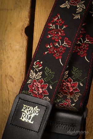 Ernie Ball Strap - Red Rose