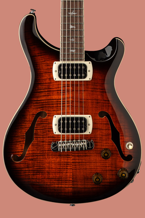 PRS SE Ed Sheeran Hollowbody I Piezo Baritone Orange Tiger Smokeburst