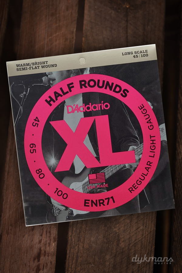 D'addario Nickel Wound Half Rounds Long Scale 45-100