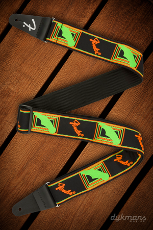 Fender Monogrammed Strap Black / Green / Orange