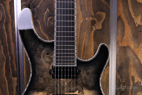 Mayones Regius 7 Buckeye Burl Trans Natural Black Burst Gloss