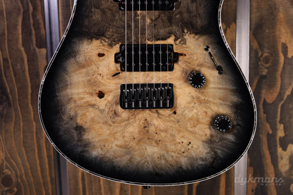 Mayones Regius 7 Buckeye Burl Trans Natural Black Burst Gloss