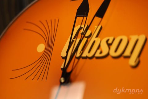 Gibson Vintage Lighted Wall Clock, Kalamazoo Orange