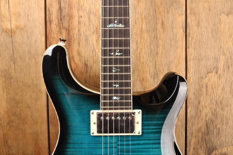 PRS SE Hollowbody II Piezo Peacock Blue Smokeburst (with LR Baggs system)