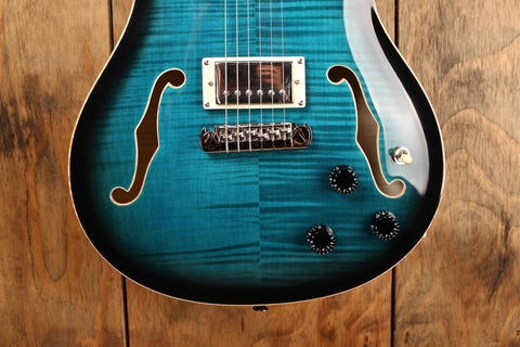 PRS SE Hollowbody II Piezo Peacock Blue Smokeburst (with LR Baggs system)