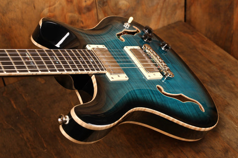 PRS SE Hollowbody II Piezo Peacock Blue Smokeburst (with LR Baggs system)