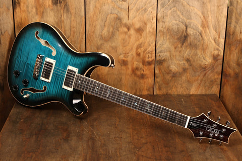 PRS SE Hollowbody II Piezo Peacock Blue Smokeburst (with LR Baggs system)