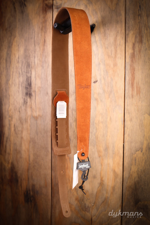 Taylor Suede Guitar Strap in honey brown