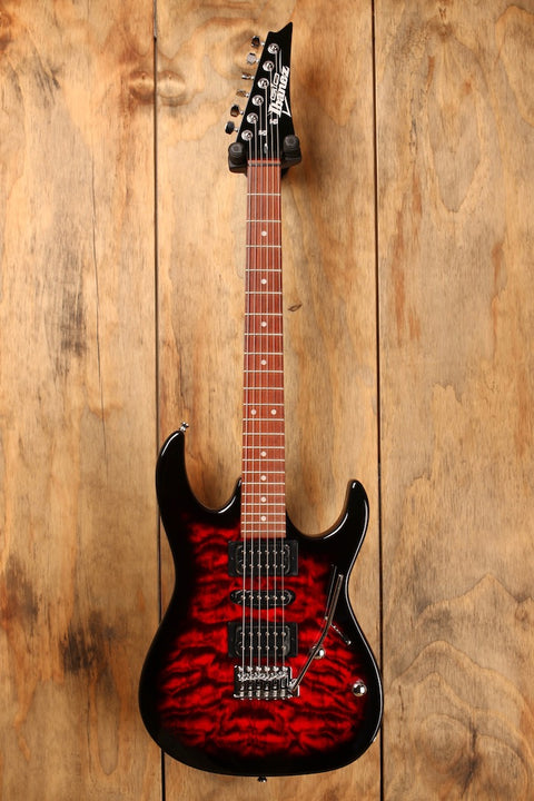 Ibanez GRX70QA Transparent Red Burst