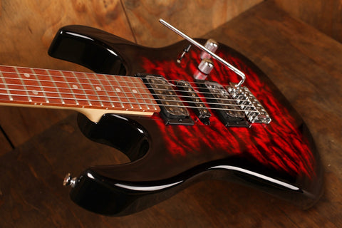 Ibanez GRX70QA Transparent Red Burst