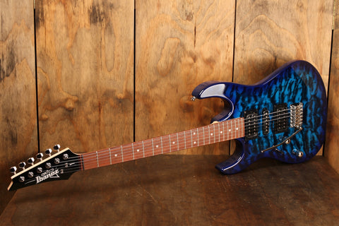 Ibanez GRX70QAL Transparent Blue Burst (Left Handed)