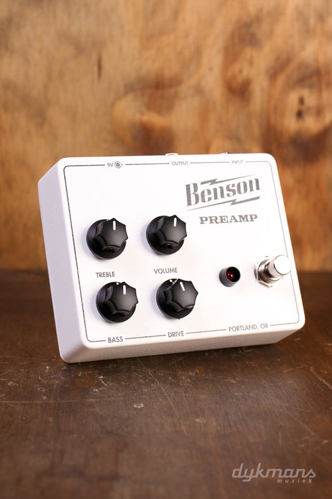 Benson Preamp Pedal (Boost/Overdrive) Tuxedo White